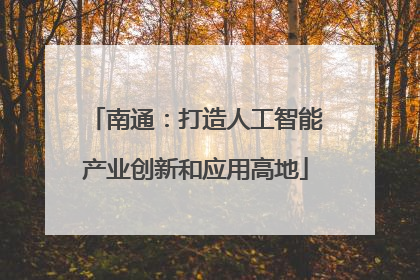 南通：打造人工智能产业创新和应用高地