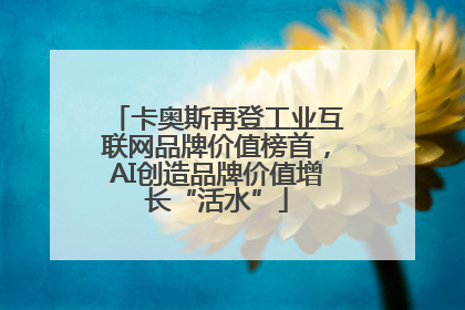 卡奥斯再登工业互联网品牌价值榜首，AI创造品牌价值增长“活水”