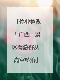 停业整改！广西一景区有游客从高空坠落