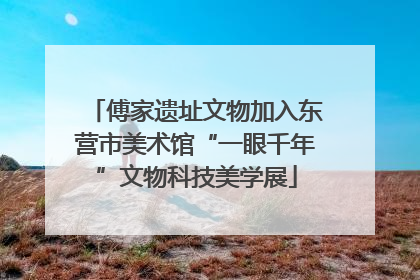傅家遗址文物加入东营市美术馆“一眼千年”文物科技美学展