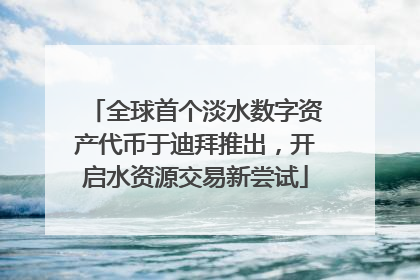 全球首个淡水数字资产代币于迪拜推出，开启水资源交易新尝试