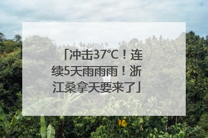 冲击37℃！连续5天雨雨雨！浙江桑拿天要来了