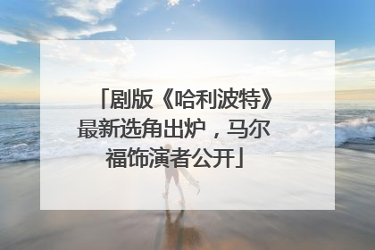 剧版《哈利波特》最新选角出炉，马尔福饰演者公开