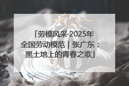 劳模风采·2025年全国劳动模范｜张广东：黑土地上的青春之歌