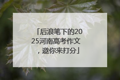 后浪笔下的2025河南高考作文，邀你来打分