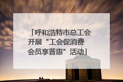 呼和浩特市总工会开展“工会促消费 会员享普惠”活动