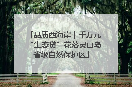 品质西海岸｜千万元“生态贷”花落灵山岛省级自然保护区