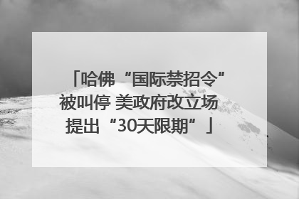 哈佛“国际禁招令”被叫停 美政府改立场提出“30天限期”