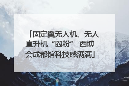 固定翼无人机、无人直升机“圈粉” 西博会成都馆科技感满满