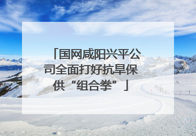 国网咸阳兴平公司全面打好抗旱保供“组合拳”