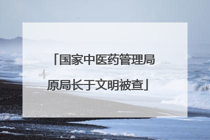 国家中医药管理局原局长于文明被查