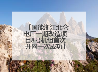 国能浙江北仑电厂一期改造项目8号机组首次并网一次成功
