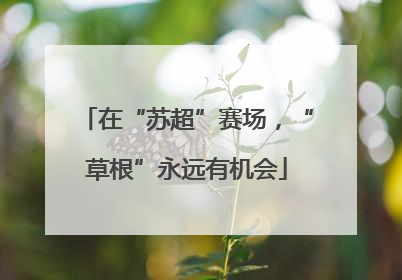 在“苏超”赛场，“草根”永远有机会