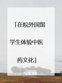 在皖外国留学生体验中医药文化