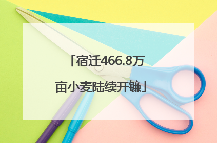 宿迁466.8万亩小麦陆续开镰