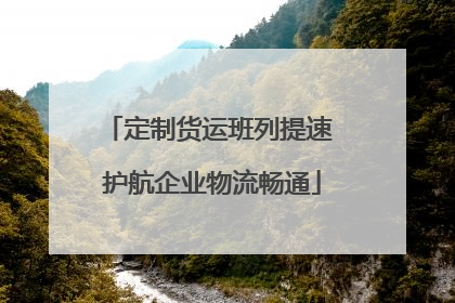 定制货运班列提速 护航企业物流畅通