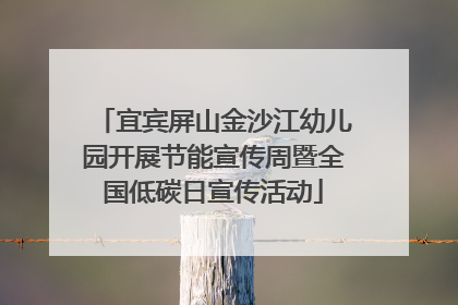 宜宾屏山金沙江幼儿园开展节能宣传周暨全国低碳日宣传活动