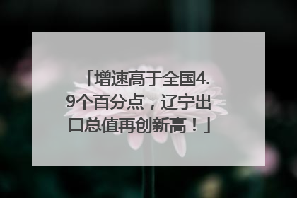 增速高于全国4.9个百分点，辽宁出口总值再创新高！