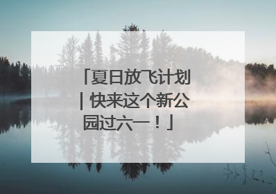 夏日放飞计划｜快来这个新公园过六一！
