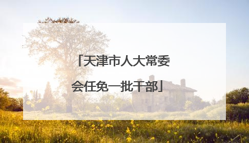 天津市人大常委会任免一批干部