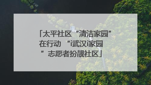 太平社区“清洁家园”在行动 “i武汉i家园”志愿者扮靓社区