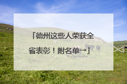 德州这些人荣获全省表彰！附名单→