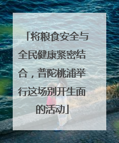 将粮食安全与全民健康紧密结合，普陀桃浦举行这场别开生面的活动