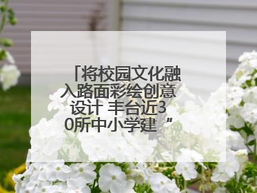 将校园文化融入路面彩绘创意设计 丰台近30所中小学建“彩色学安路”