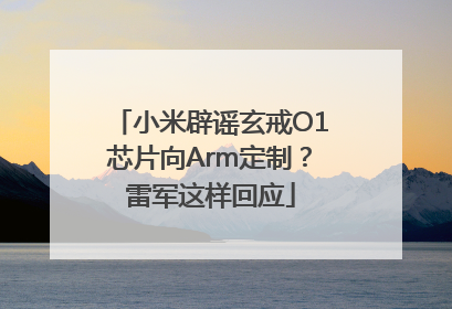 小米辟谣玄戒O1芯片向Arm定制？雷军这样回应