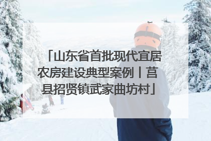 山东省首批现代宜居农房建设典型案例丨莒县招贤镇武家曲坊村
