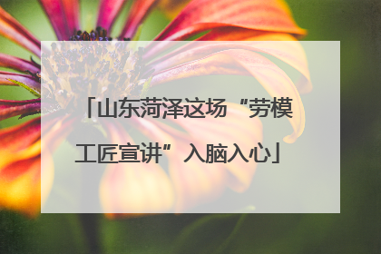 山东菏泽这场“劳模工匠宣讲”入脑入心