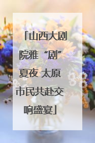山西大剧院雅“剧”夏夜 太原市民共赴交响盛宴