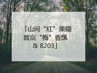 山间“红”果缀 致富“梅”香飘& 8203