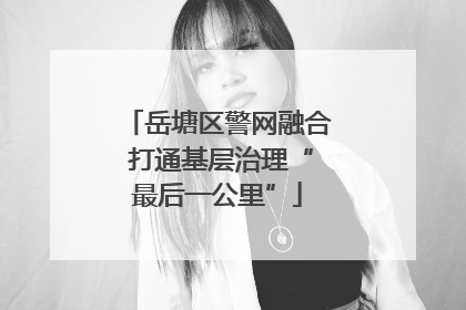 岳塘区警网融合 打通基层治理“最后一公里”