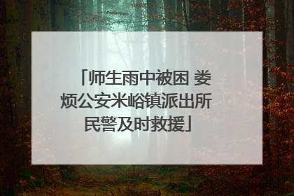 师生雨中被困 娄烦公安米峪镇派出所民警及时救援