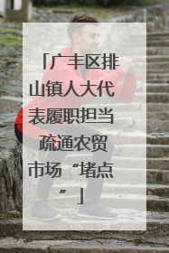 广丰区排山镇人大代表履职担当 疏通农贸市场“堵点”