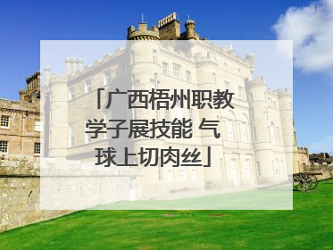 广西梧州职教学子展技能 气球上切肉丝