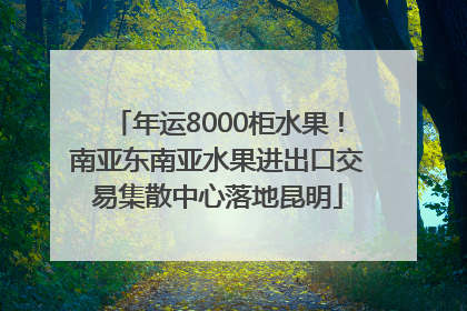 年运8000柜水果！南亚东南亚水果进出口交易集散中心落地昆明