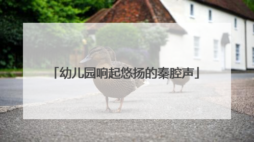 幼儿园响起悠扬的秦腔声
