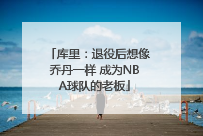 库里：退役后想像乔丹一样 成为NBA球队的老板