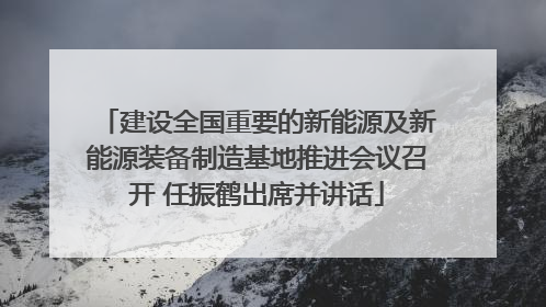 建设全国重要的新能源及新能源装备制造基地推进会议召开 任振鹤出席并讲话
