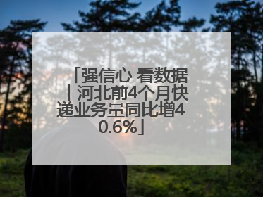 强信心 看数据丨河北前4个月快递业务量同比增40.6%