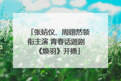 张婧仪、周翊然领衔主演 青春话题剧《焕羽》开播