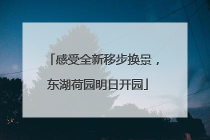 感受全新移步换景，东湖荷园明日开园