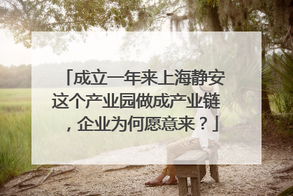 成立一年来上海静安这个产业园做成产业链，企业为何愿意来？