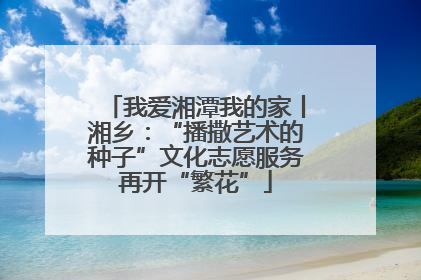 我爱湘潭我的家丨湘乡：“播撒艺术的种子”文化志愿服务再开“繁花”