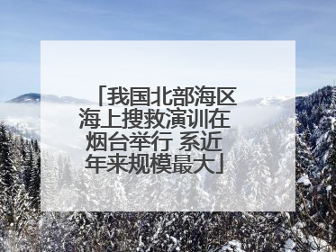 我国北部海区海上搜救演训在烟台举行 系近年来规模最大
