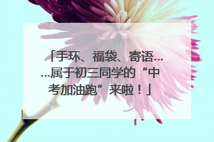 手环、福袋、寄语……属于初三同学的“中考加油跑”来啦！