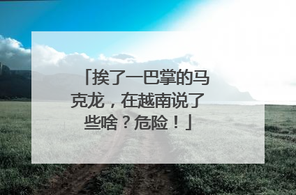 挨了一巴掌的马克龙，在越南说了些啥？危险！