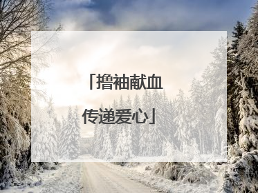 撸袖献血 传递爱心